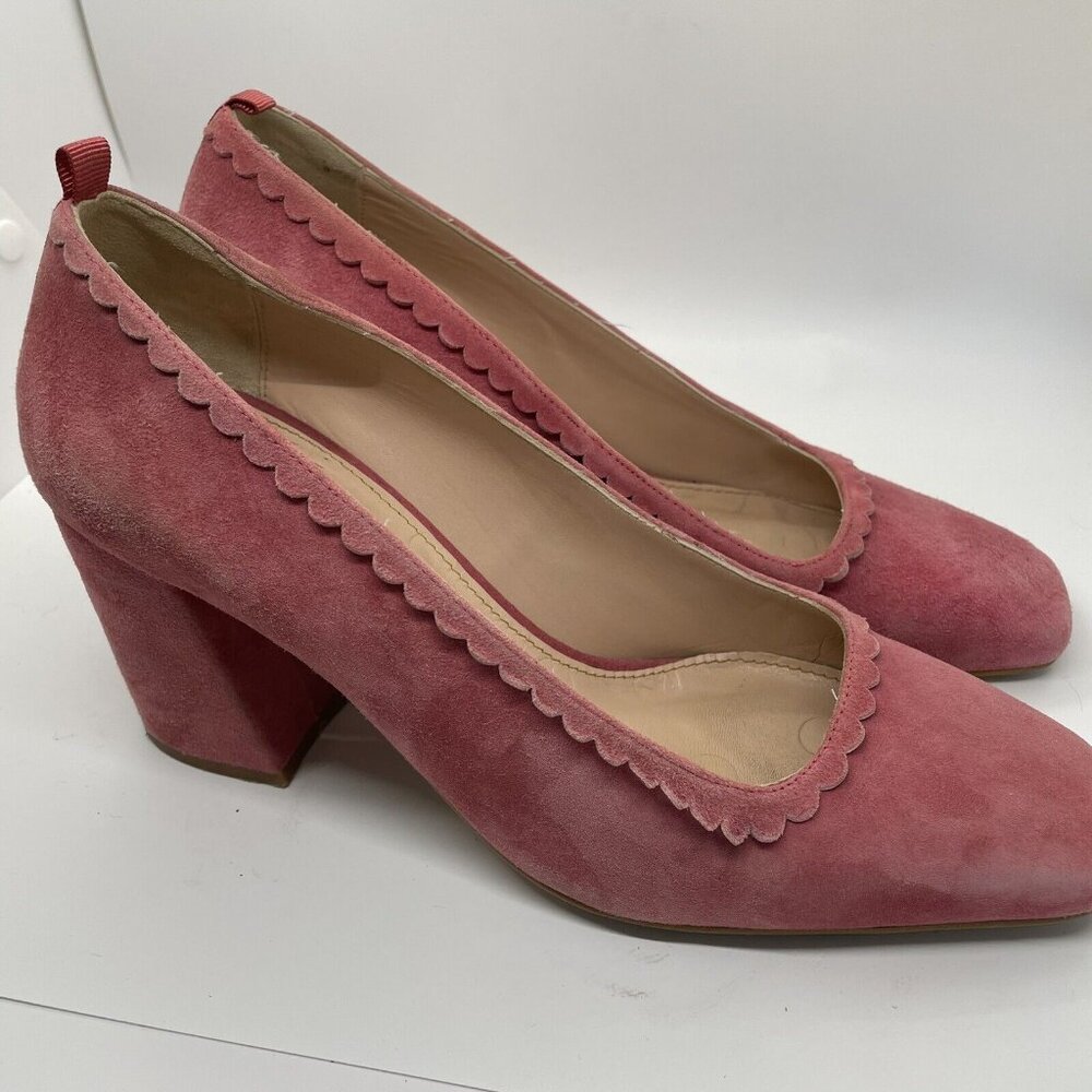 Boden Pink Suede Heels